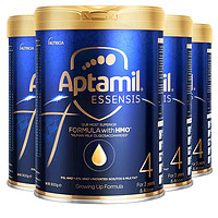 88VIP：Aptamil 爱他美 ESSENSIS黑钻奇迹蓝罐高端HMO进口儿童奶粉4段*4罐