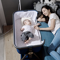 playkids 婴儿床拼接大床免安装便携式多功能摇篮可折叠bb床