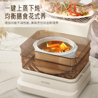 TONZE 天际 电蒸锅家用带炖盅多功能智能全自动预约煲汤粥蒸炖一体蒸汽锅