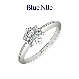 Blue Nile 19787 女士六爪14K白金钻石戒指