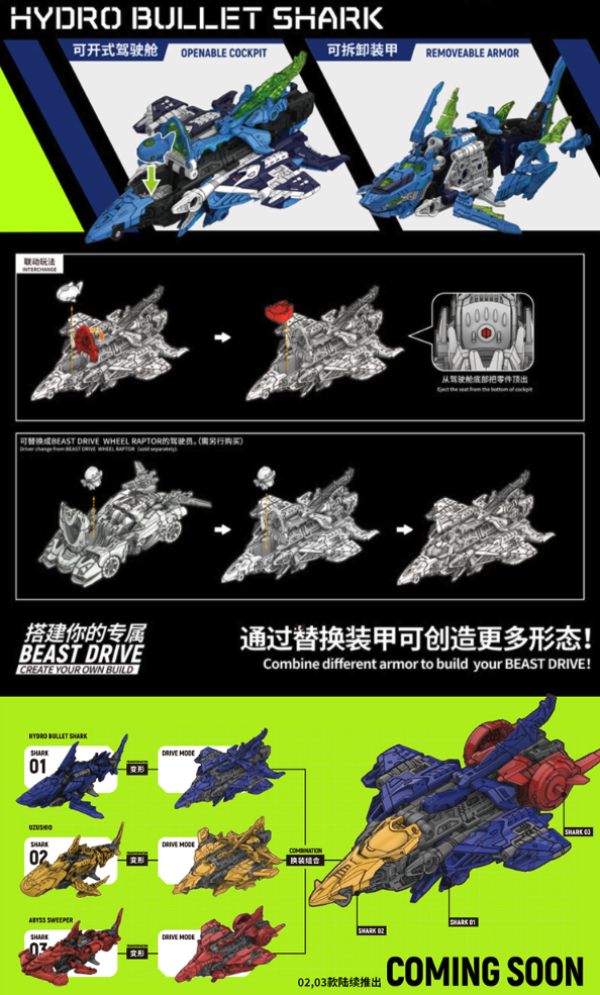 beastbox 无限兽驱系列 bd-02 高压水弹 鲨鱼