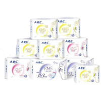 ABC KMS系列 清凉舒爽卫生巾套装 (棉柔日用24cm*8片*5+夜用28cm*8片*2+甜睡夜用32.3cm*3片*2)