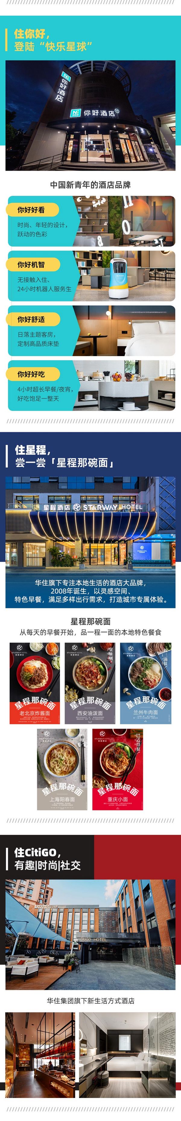 单晚低至173元！周末不加价！华住集团全国多地3000+店3晚可拆分通兑套餐