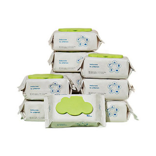 babycare 婴儿手口湿巾 新生儿湿纸巾 绿盖湿巾 80抽-10包
