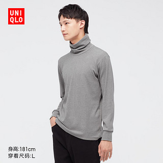 UNIQLO 优衣库 HEATTECH保暖衣 高舒暖加厚加绒男装两翻领T恤441629