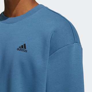 adidas 阿迪达斯 Label Sweater 中性运动套头衫 IB2773 藏青色 L