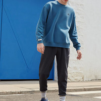 adidas 阿迪达斯 Label Sweater 中性运动套头衫 IB2773 藏青色