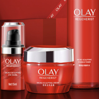 OLAY 玉兰油 护肤套装 (塑颜金纯精华水150ml+塑颜金纯面霜50g+新生塑颜金纯弹力眼霜15ml)