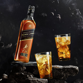 JOHNNIE WALKER 尊尼获加 12年 黑牌 调和 苏格兰威士忌 40%vol 700ml 航天文创联名礼盒