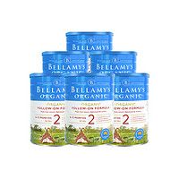BELLAMY'S 贝拉米 Bellamys 澳洲原装进口贝拉米有机婴幼儿配方奶粉2段*6罐