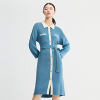 Juzui 玖姿 annakro系列 女士中长款连衣裙 JTBD31419