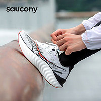 saucony 索康尼 Endorphin Pro啡鹏3 男子高端缓震跑步鞋竞速碳板跑鞋 S20755-85 白黑桔红 42