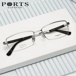 PORTS 宝姿 框钛金属架+明月1.67 非球面防蓝光镜片