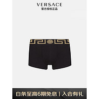 范思哲 VERSACE 22秋冬 奢侈品男装希腊回纹镶边平角内裤褐色-金色-希腊回纹AU10026-A232741-A80G6