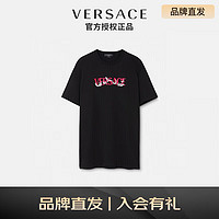 VERSACE/范思哲22秋冬男士Logo T恤1006435-1A04400-1B000 黑色 S