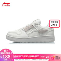 李宁 LI-NING女鞋运动鞋2022新品天迹减震回弹经典休闲鞋官方旗舰网AGCS392 云雾白/茶红色-1 37