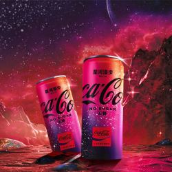 Coca-Cola 可口可乐 河漫步无糖汽水太空限定 330mlx24罐整箱