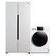 Panasonic 松下 NR-JB57WPA-W 对开门冰箱 570升+XQG100-N103 变频滚筒一体洗衣机 10公斤