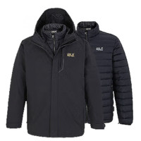 Jack Wolfskin 狼爪 男子三合一冲锋衣 5119673-6000 黑色 L