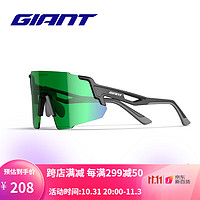 GIANT 捷安特 GDAC2 VERTEX系列无框全色高对比片骑行眼镜男女户外运动透气自行车眼镜装备 消光黑/灰