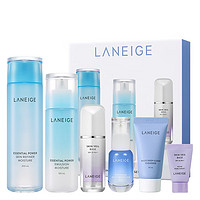 LANEIGE 兰芝 护肤套装 (水库凝肌爽肤水200ml+保湿乳120ml+雪纱丝柔隔离霜SPF25 PA++#40紫色40ml)