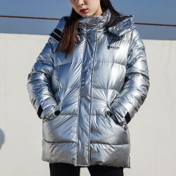 toread 探路者 羽绒服 女士宽松面包服加厚保暖冬装连帽工装派克厚