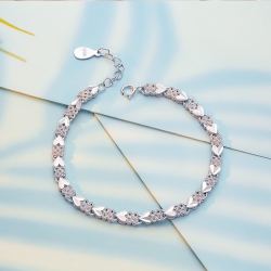 china gold 中国黄金 925银手链心语星愿生日礼物