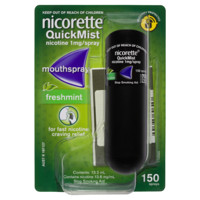 nicorette 力克雷 【3件用码PDMY3免邮】Nicorette 尼古丁口腔戒烟喷雾剂薄荷味 150次（迅速地消除烟瘾）