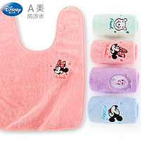 Disney 迪士尼 宝宝洗漱巾洗脸刷牙防水围兜多功能毛巾婴儿围嘴儿童漱口巾