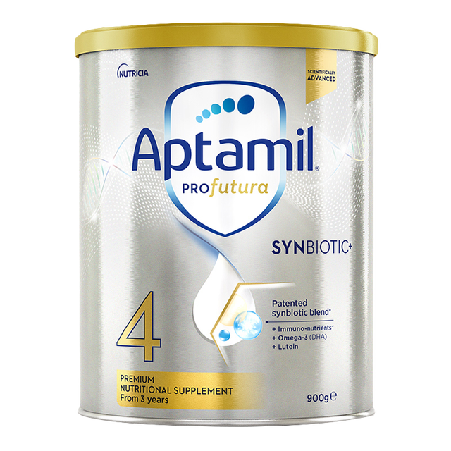 淘金币可用：Aptamil 爱他美 白金 240亿活性益生菌奶粉 4段 900g*6罐