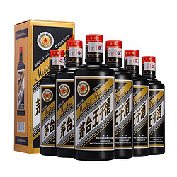 MOUTAI 茅台 王子酒 黑金 53%vol 酱香型白酒 500ml*6瓶