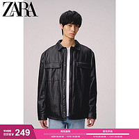 ZARA 冬季新款男装 仿皮棉服衬衫外套 8281800 800