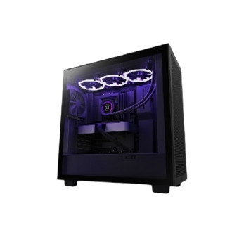 NZXT 恩杰 H7 Flow ATX机箱 半侧透 黑色