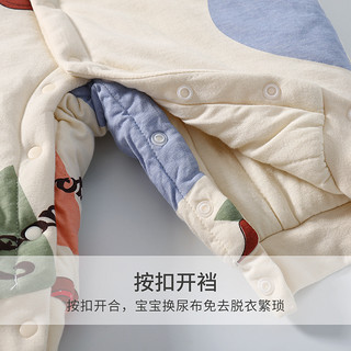 婴儿冬季夹棉连体衣