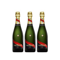 88VIP：MUMM 玛姆 欧洲直邮G.H.Mumm玛姆红带香槟750ML*3瓶起泡酒高泡法国葡萄酒