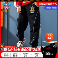 汪汪队男童运动裤秋装儿童裤子宽松保暖休闲裤女童长裤休闲裤春秋