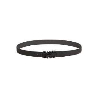 Salvatore Ferragamo 菲拉格慕 GANCINI系列 男士牛皮腰带 0694745 黑色 100