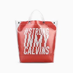 Calvin Klein 卡尔文·克莱 CK女包手提艺术字体大容量时尚托特包PD0124P6000