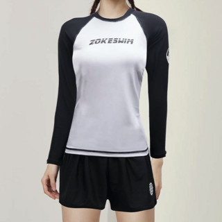 ZOKE 洲克 女子分体泳衣 123501213-A 白色/黑色 XL