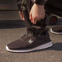 DC SHOES DC男女情侣跑鞋经典黑色运动鞋透气减震跑步鞋休闲鞋网面滑板鞋