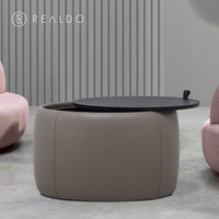瑞都家具 REALDO茶几客厅家用茶桌小户型轻奢现代简约创意圆形实木极简侘寂ins风