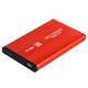bejoy 移动硬盘盒笔记本移动铝合金金属硬盘盒2.5英寸SATA串口SSD硬盘盒子 红色