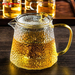 TiaNXI 天喜 玻璃茶壶过滤泡茶壶耐高温加厚锤纹煮茶器花茶茶具套装家用煮茶壶