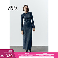 ZARA 秋冬新款 TRF 女装 圆领长袖牛仔连衣裙 7227283 401