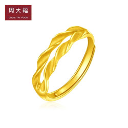 CHOW TAI FOOK 周大福 女士麦穗活口足金戒指 3.3g F221324