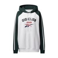 Reebok 锐步 HOODIE 女子运动卫衣 H25639 白色/绿色 L