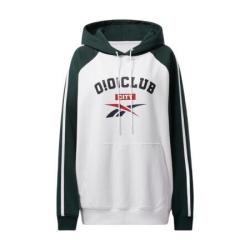 Reebok 锐步 HOODIE 女子运动卫衣 H25639 白色/绿色 L