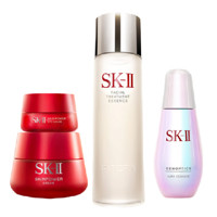 SK-II 护肤套装 (PITERA精华系列护肤精华露230ml+美白系列肌因光蕴环采钻白精华露75ml+大红瓶系列赋能焕采精华霜经典版50g+紧肤抗皱修护系列微肌因修护焕采眼霜15g)