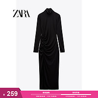 ZARA 秋冬新款 女装 正面打褶连衣裙 1198455 800