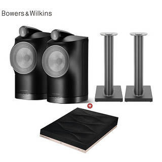 Bowers&Wilkins (宝华韦健)B&W Formation Duo+Audio+支架 无线蓝牙书架音箱组合套装 立体声HIFI音响 黑色